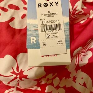 Roxy Pink Hibiscus One-Piece Swimsuit with Cut out